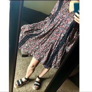 Knox Rose Floral Long Sleeve Mini Shirt Dress